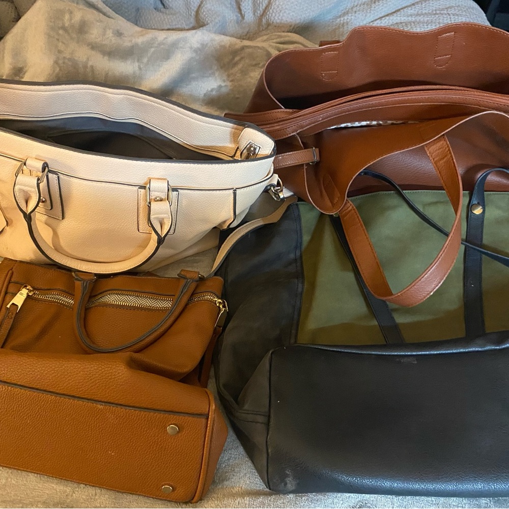 Four Just Fab bags , all used, good condition.